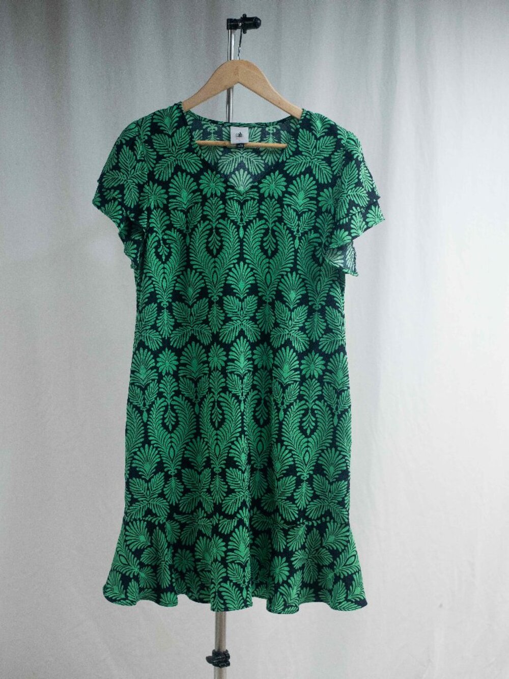 Cabi Palmette Dress #6415 Green/Blue Dress